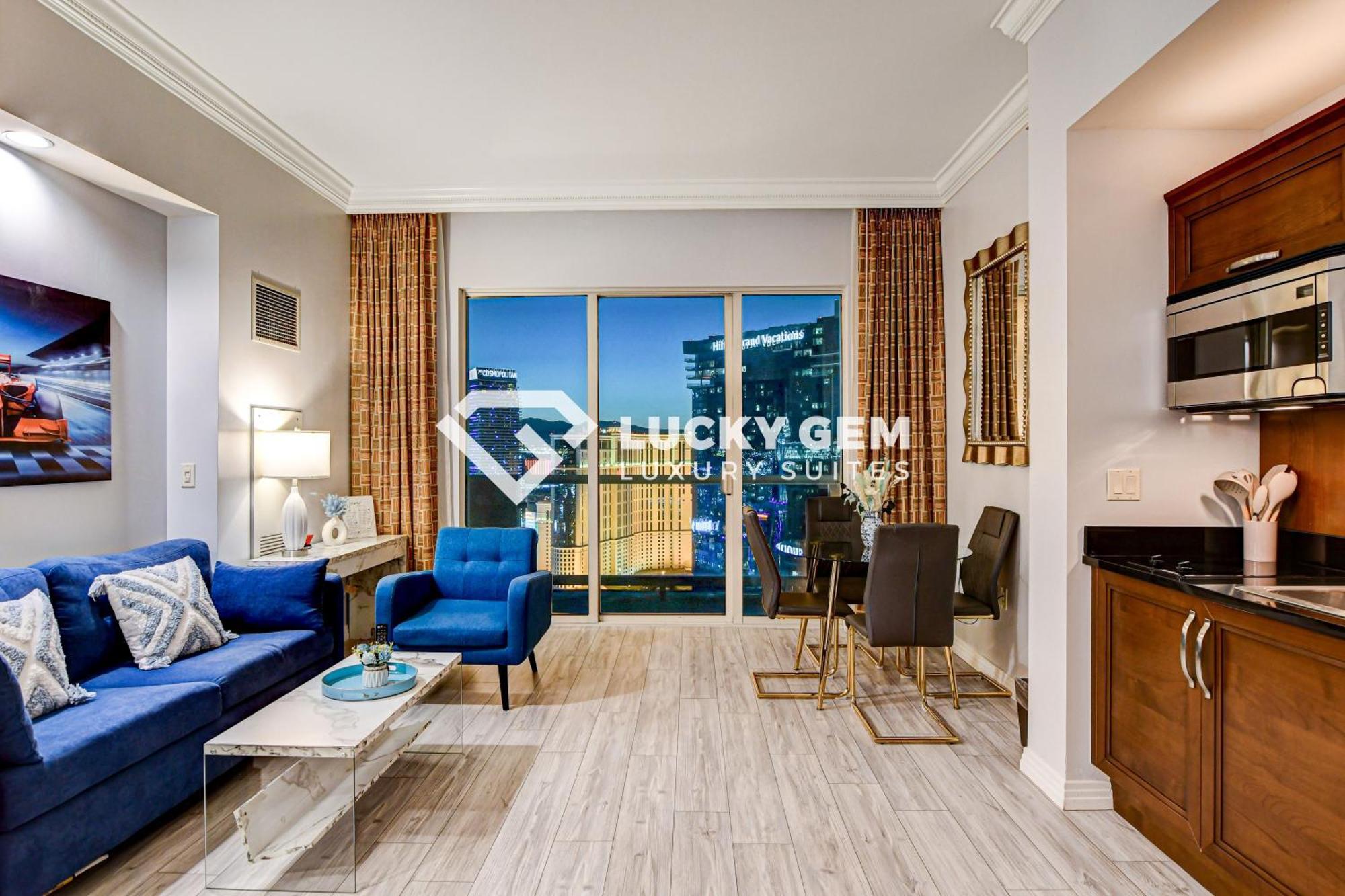 Lucky Gem Penthouse & Luxury Suites At Signature Resort, Balcony Strip View 3505 ラスベガス エクステリア 写真